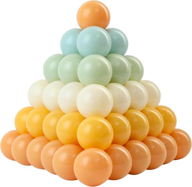 Ball Pit Balls FHRILEK Star para crianças, 100 unidades de laranja Imagem de Ball Pit Balls FHRILEK Star para crianças, 100 unidades de laranja