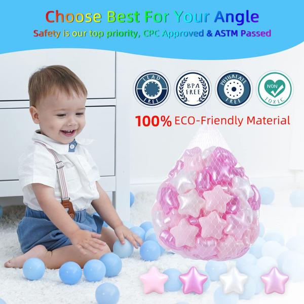 Ball Pit Balls STARBOLO Star 100 unidades sem ftalatos, sem BPA Imagem de Ball Pit Balls STARBOLO Star 100 unidades sem ftalatos, sem BPA