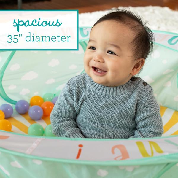 Ball Pit Infantino Pop-Up com 50 bolas coloridas e bolsa de armazenamento Imagem de Ball Pit Infantino Pop-Up com 50 bolas coloridas e bolsa de armazenamento