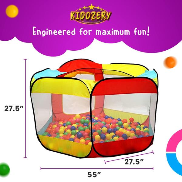 Imagem de Ball Pit Kiddey Large Pop Up com 50 bolas para crianças