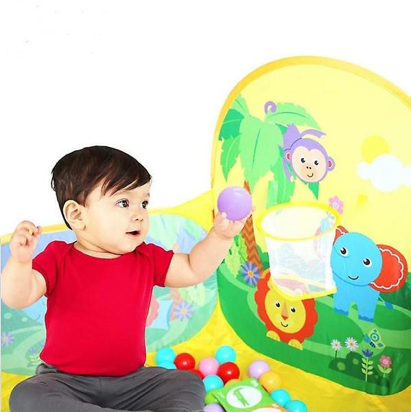 Ball Pit Play Tent Wokex Kids com 25 bolas de plástico amarelas Imagem de Ball Pit Play Tent Wokex Kids com 25 bolas de plástico amarelas
