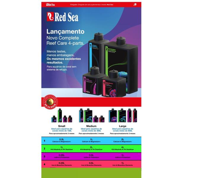 Imagem de Balling Complete Reef Care Red Sea 4 Parts 8l Aquario 600l