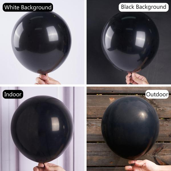 Imagem de Balloon PartyWoo Black 127 unidades em preto fosco, tamanhos diferentes