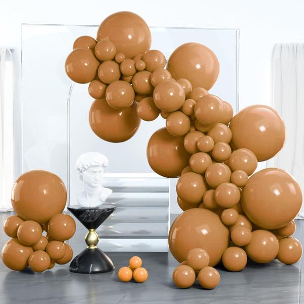 Imagem de Balloon PartyWoo Caramel Brown 100 unidades de tamanhos diferentes