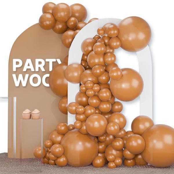 Imagem de Balloon PartyWoo Caramel Brown 120 unidades de tamanhos diferentes