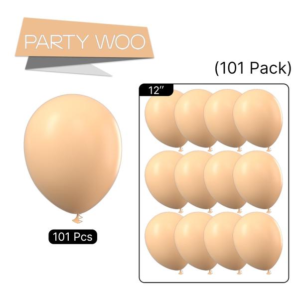 Imagem de Balloon PartyWoo Nude Apricot 12 polegadas 101 unidades para Garland