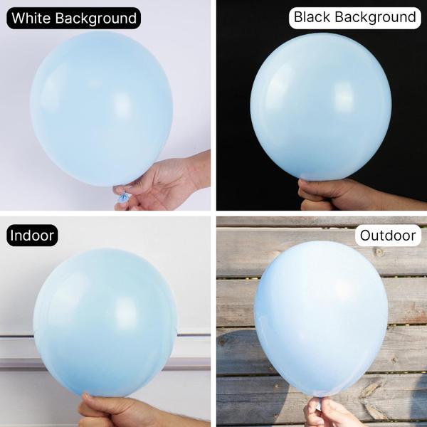 Imagem de Balloon PartyWoo Pastel Blue 120 unidades de tamanhos diferentes