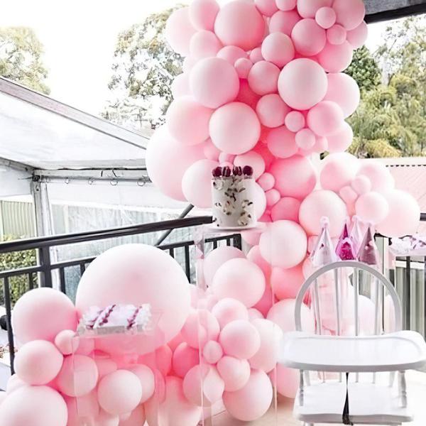 Imagem de Balloon PartyWoo Pastel Pink 120 unidades de tamanhos diferentes