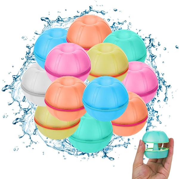 Imagem de Balões de água reutilizáveis PinTreeland Magnetic Silicone 12 PCS