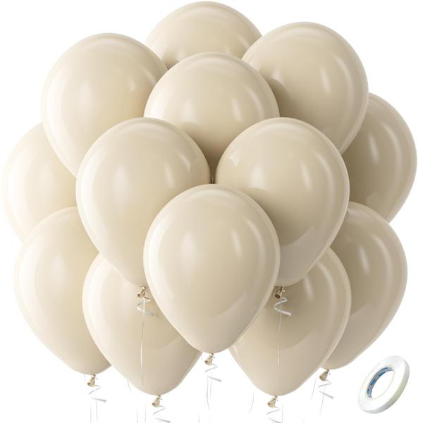 Imagem de Balões de festa Bezente White Sand Latex 30 cm, pacote com 100