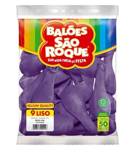 Imagem de Balões P/ Festa (Cor: Roxo Uva - Tamanho: 9") - Contém 50 Unidades