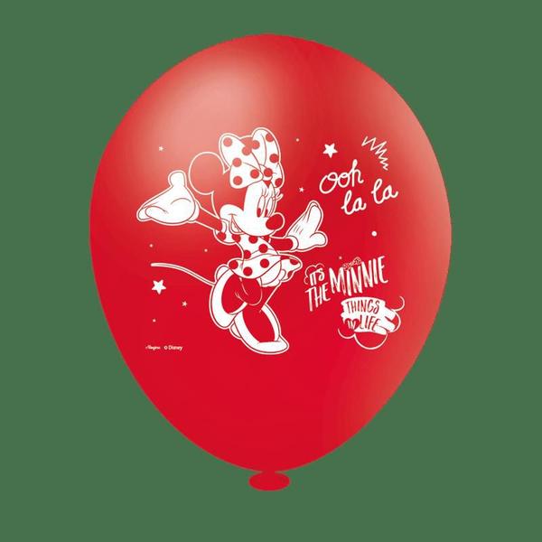 Imagem de Balões P/ Festa (Tema: Minnie Mouse - Tam.: 9") - Contém 25 Unidades