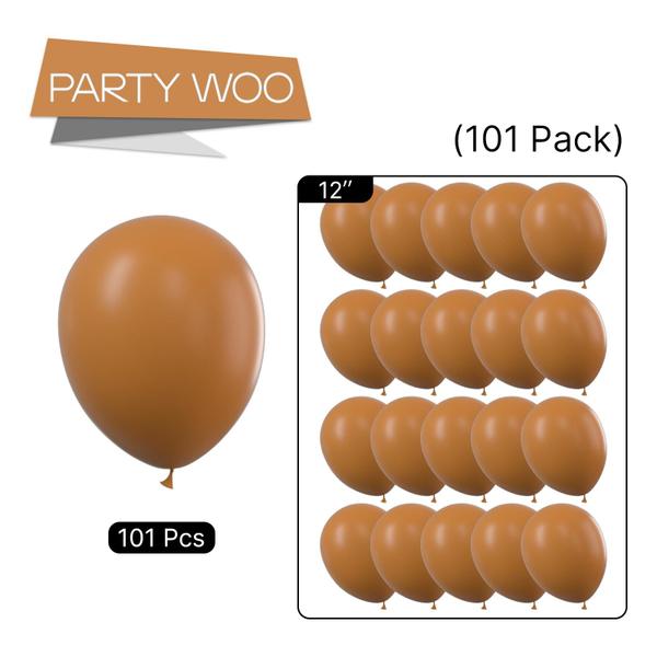 Imagem de Balões PartyWoo Caramel Brown 12 polegadas 101 unidades para Garland