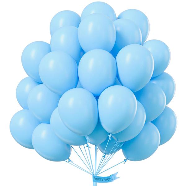 Imagem de Balões PartyWoo Light Blue de 12 polegadas, 101 peças para decoração