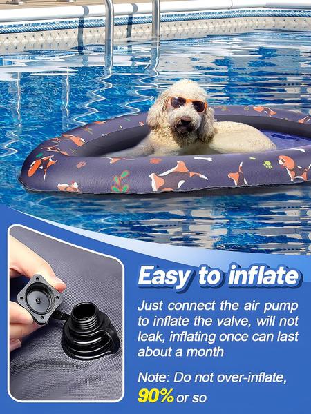 Balsa inflável Dog Pool Float Apipi para cães pequenos de até 20 kg Imagem de Balsa inflável Dog Pool Float Apipi para cães pequenos de até 20 kg
