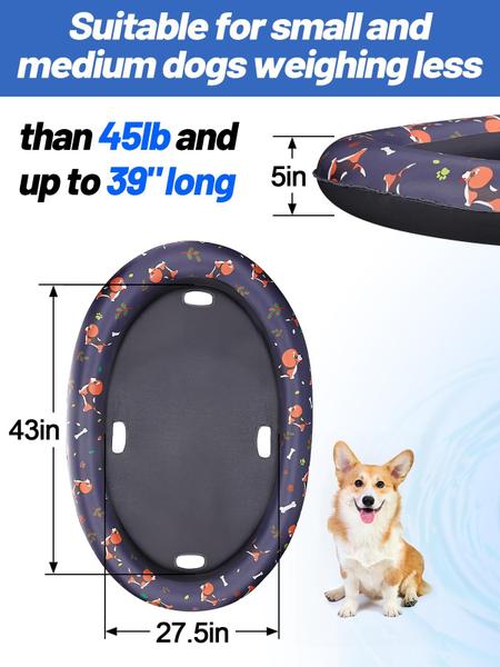 Balsa inflável Dog Pool Float Apipi para cães pequenos de até 20 kg Imagem de Balsa inflável Dog Pool Float Apipi para cães pequenos de até 20 kg