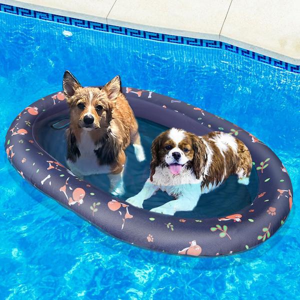 Balsa inflável Dog Pool Float Apipi para cães pequenos de até 20 kg Imagem de Balsa inflável Dog Pool Float Apipi para cães pequenos de até 20 kg
