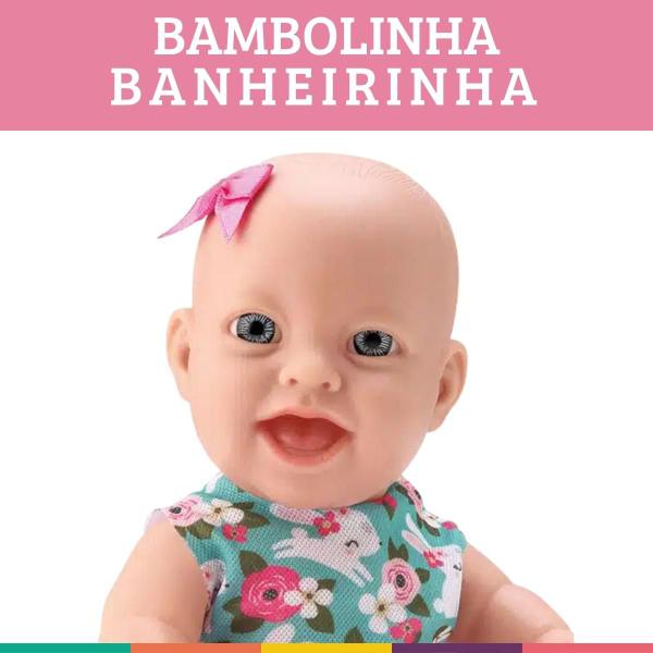 Imagem de Bambolinha Boneca Bebê Banheirinha em Vinil Macio Bambola