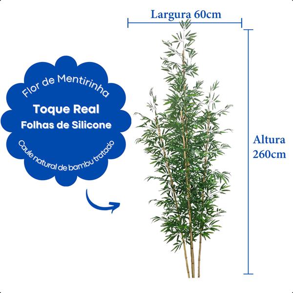 Bambu Artificial 2 Metros Grande Mosso Sem Vaso Decoração - Flor de Mentirinha Imagem de Bambu Artificial 2 Metros Grande Mosso Sem Vaso Decoração