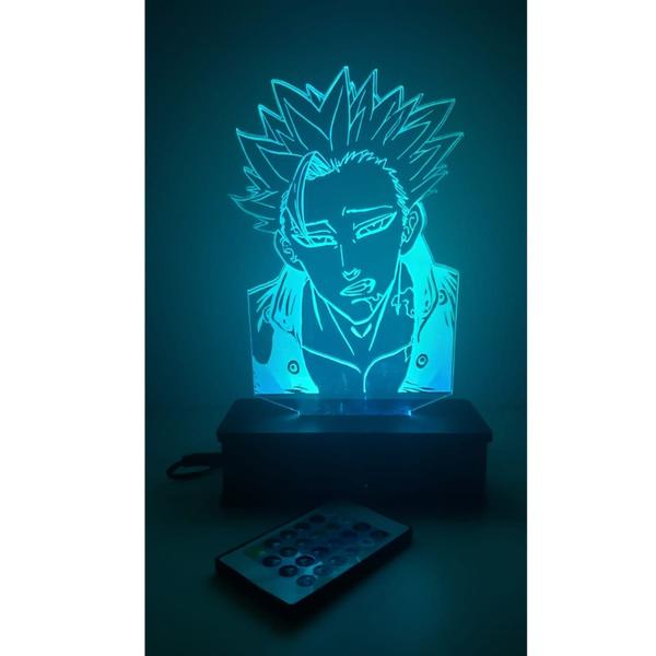 Imagem de Ban, Nanatsu No Taizai, Anime, Luminária Led, 16 Cores, Decoração