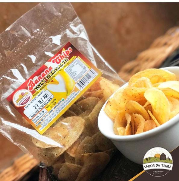 Imagem de banana chips com orégano  sabor da terra 70g