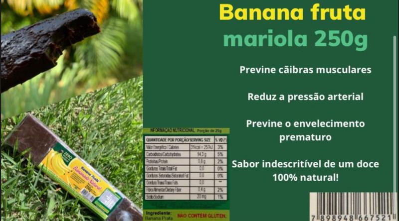 Imagem de Banana Mariola Cx 40 unidades de 450grs zero açúcar