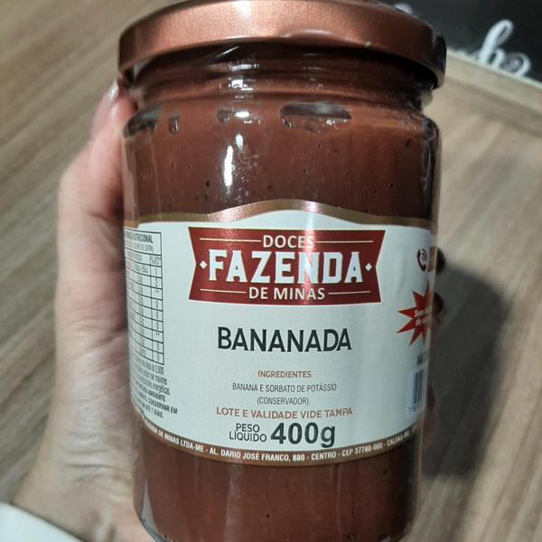 Bananada Cremosa Diet Zero Açúcar 400 gramas - Fazenda de Minas Imagem de Bananada Cremosa Diet Zero Açúcar 400 gramas