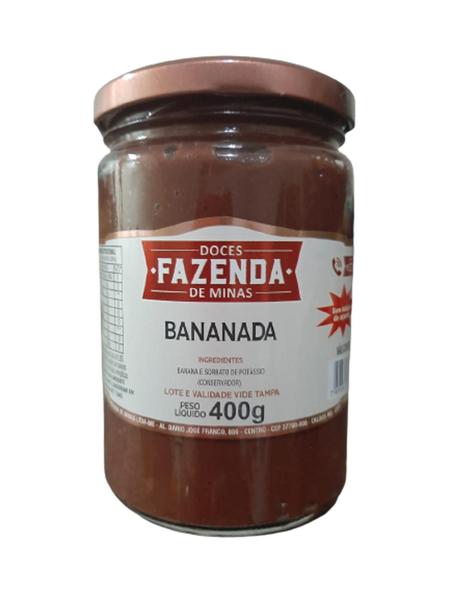 Bananada Cremosa Diet Zero Açúcar 400 gramas - Fazenda de Minas Imagem de Bananada Cremosa Diet Zero Açúcar 400 gramas