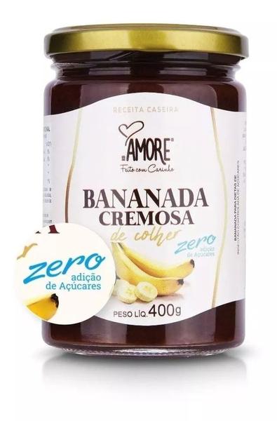 Imagem de Bananada Cremosa Premium De Colher 400g Zero Açucar Rb Amore