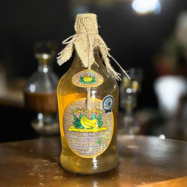 Imagem de Bananazinha Cachaça Artesanal Pinga De Banana Nananinha Mel 900ml