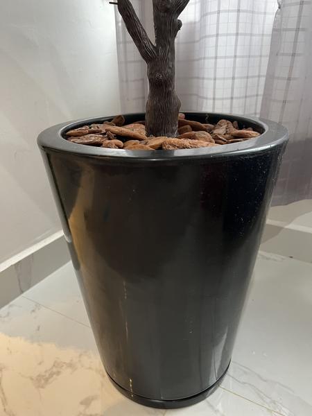 Imagem de Bananeira Artificial Planta Com Vaso Folhas Cheias Decoração