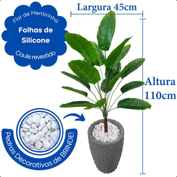 Imagem de Bananeira Ornamental Planta Artificial com Vaso Decoração