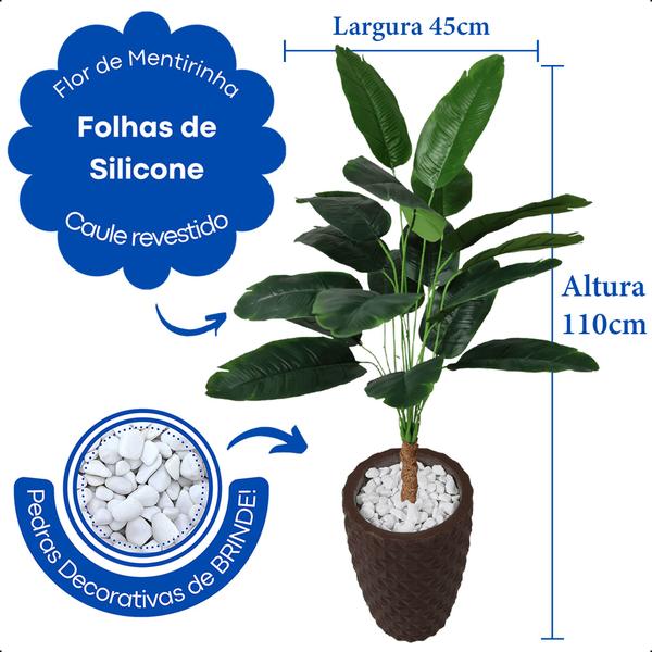 Imagem de Bananeira Ornamental Planta Artificial com Vaso Decoração