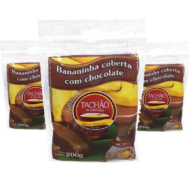 Imagem de Bananinha Com Chocolate Tachão De Ubatuba 200G - 3 Unidades