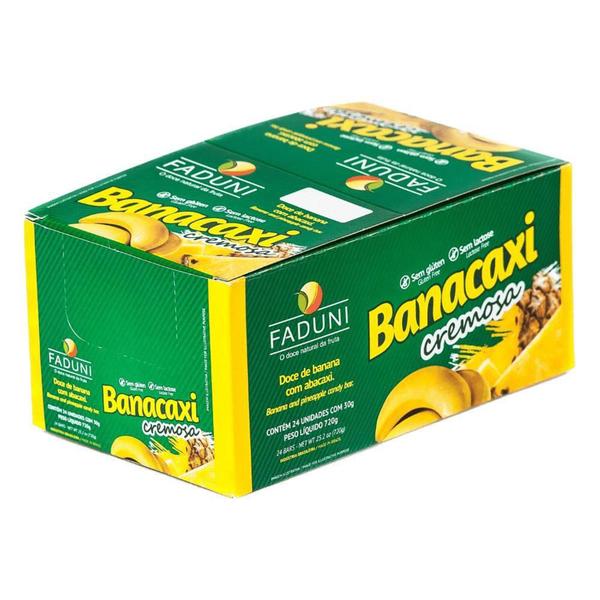 Imagem de Bananinha Cremosa Faduni Com Açúcar Sabor Abacaxi 24x30g