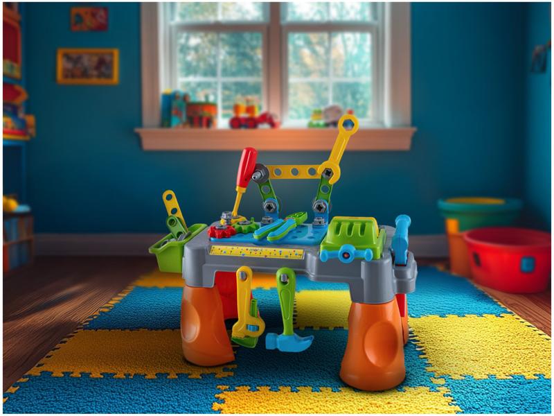Bancada de Trabalho/Ferramentas Infantil Multicor - Bancada de