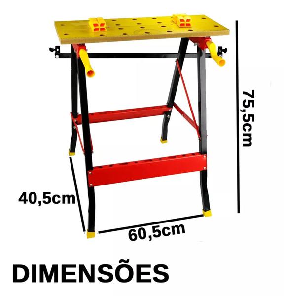 Imagem de Bancada de Trabalho Hobby Multiuso Ajustável P/ Marceneiro 