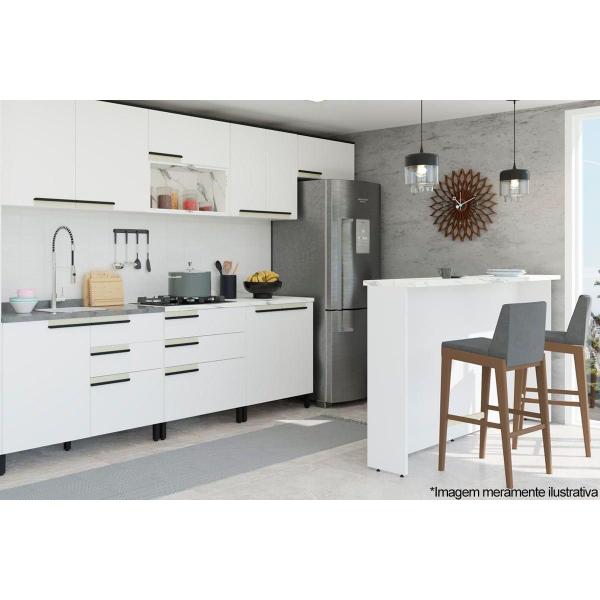 Imagem de Bancada Ilha Cozinha Balcão PH 3068 Ten 120cm Branco/Cinza Argila - Herval