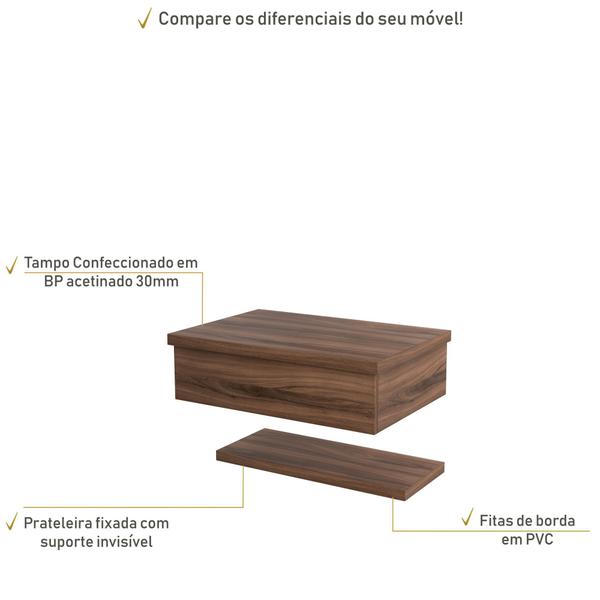 Imagem de Bancada Metrópole 605w 60cm com Prateleira