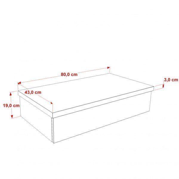 Imagem de Bancada para Banheiro 80cm com Cuba Abaulada L42 800w Metrópole Compace