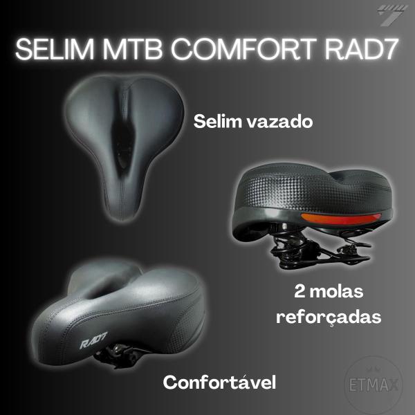 Imagem de Banco Bicicleta Selim Vazado 2 Molas Gel Confortável Bike