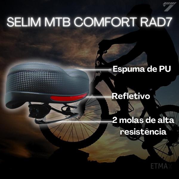 Imagem de Banco Bicicleta Selim Vazado 2 Molas Gel Confortável Bike