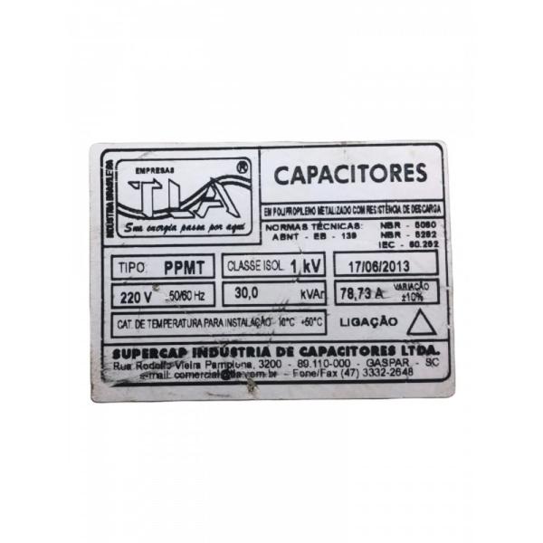 Imagem de Banco capacitor trifasico 30,0 kvar 220v