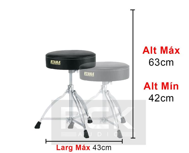 Imagem de Banco de Bateria Acústica Tama HT130 com Regulagem de Altura