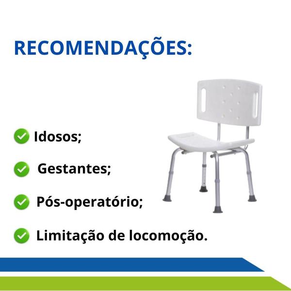 Imagem de Banco para banho ortopédico com encosto dilepé DB241