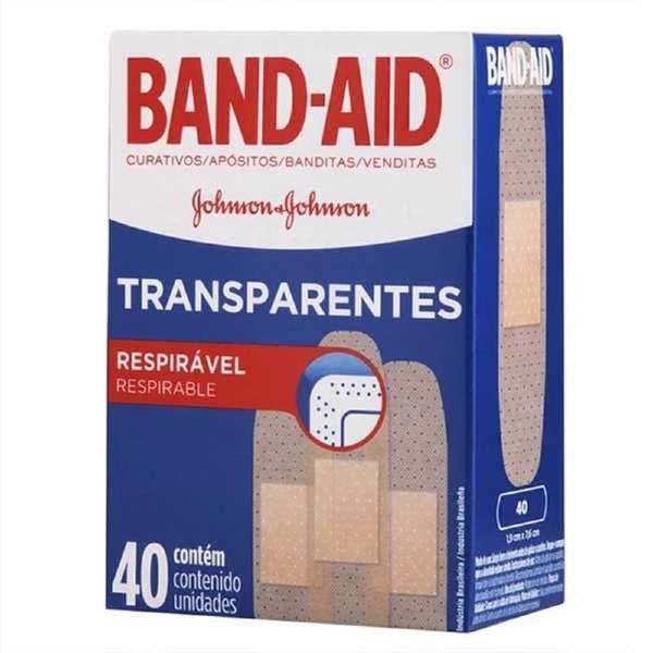 Imagem de Band Aid Curativo Transparente Cx 40 Un