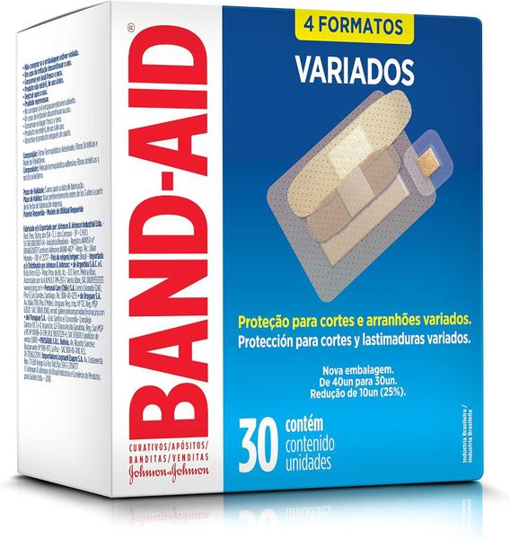 Imagem de Band-Aid Curativos Tamanhos Variados 30 unidades