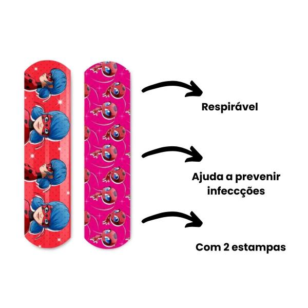Band-aid Infantil Ladybug Multi Saúde Kit 3 Caixinhas 8un (24