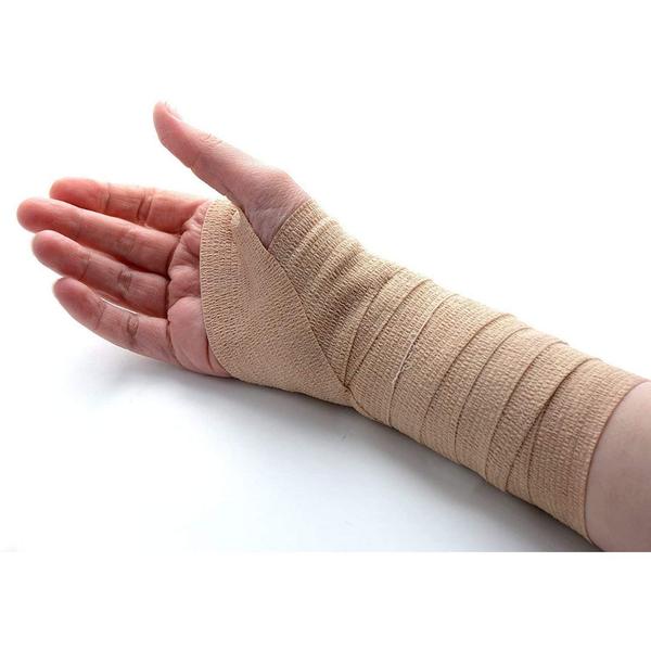 Bandagem Atadura Elástica Cohesive 5cm x 4,5 metros - Bege - VitalTape Imagem de Bandagem Atadura Elástica Cohesive 5cm x 4,5 metros - Bege