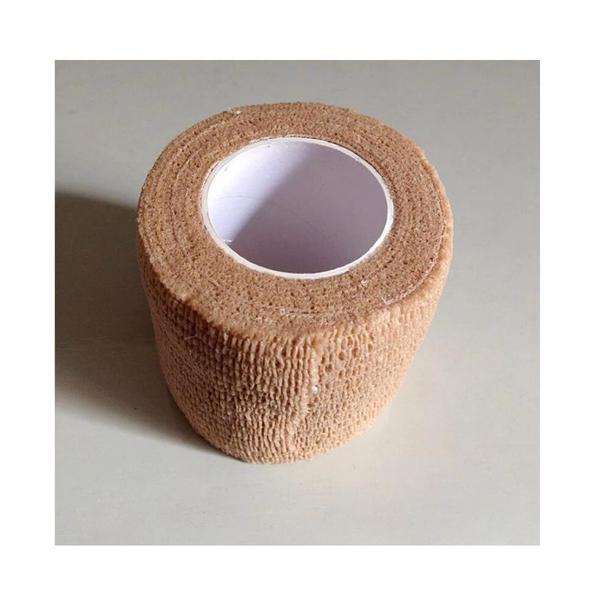 Bandagem Atadura Elástica Cohesive 5cm x 4,5 metros - Bege - VitalTape Imagem de Bandagem Atadura Elástica Cohesive 5cm x 4,5 metros - Bege